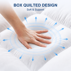 CHOKIT Luxury Soft 5D Spiral Fiber Mattress Topper, Extra Thick Mattress Pad Cover for Back Pain Relief, Cooling Breathable Pillow Top Protector with 8-21" Deep Pocket, All Season Bedding