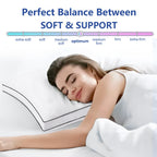 CHOKIT Premium Pillows Set of 2, Fluffy and Supportive 7D Down Alternative Bed Pillows, Luxury Soft Hotel Quality Gusseted Pillow for Side Back Stomach Sleepers, Relief Neck Head and Shoulder Pain
