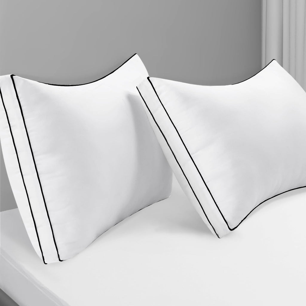 CHOKIT Premium Pillows Set of 2, Fluffy and Supportive 7D Down Alternative Bed Pillows, Luxury Soft Hotel Quality Gusseted Pillow for Side Back Stomach Sleepers, Relief Neck Head and Shoulder Pain