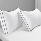 CHOKIT Premium Pillows Set of 2, Fluffy and Supportive 7D Down Alternative Bed Pillows, Luxury Soft Hotel Quality Gusseted Pillow for Side Back Stomach Sleepers, Relief Neck Head and Shoulder Pain